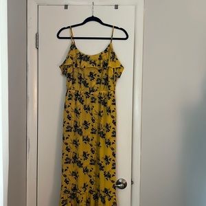 Ruffled floral maxi dress